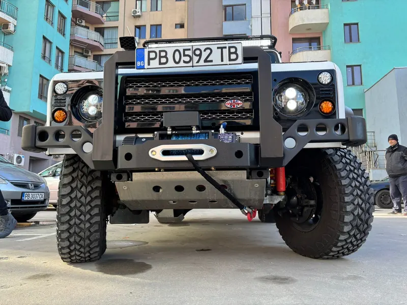 Front bumper with winch and A-bar